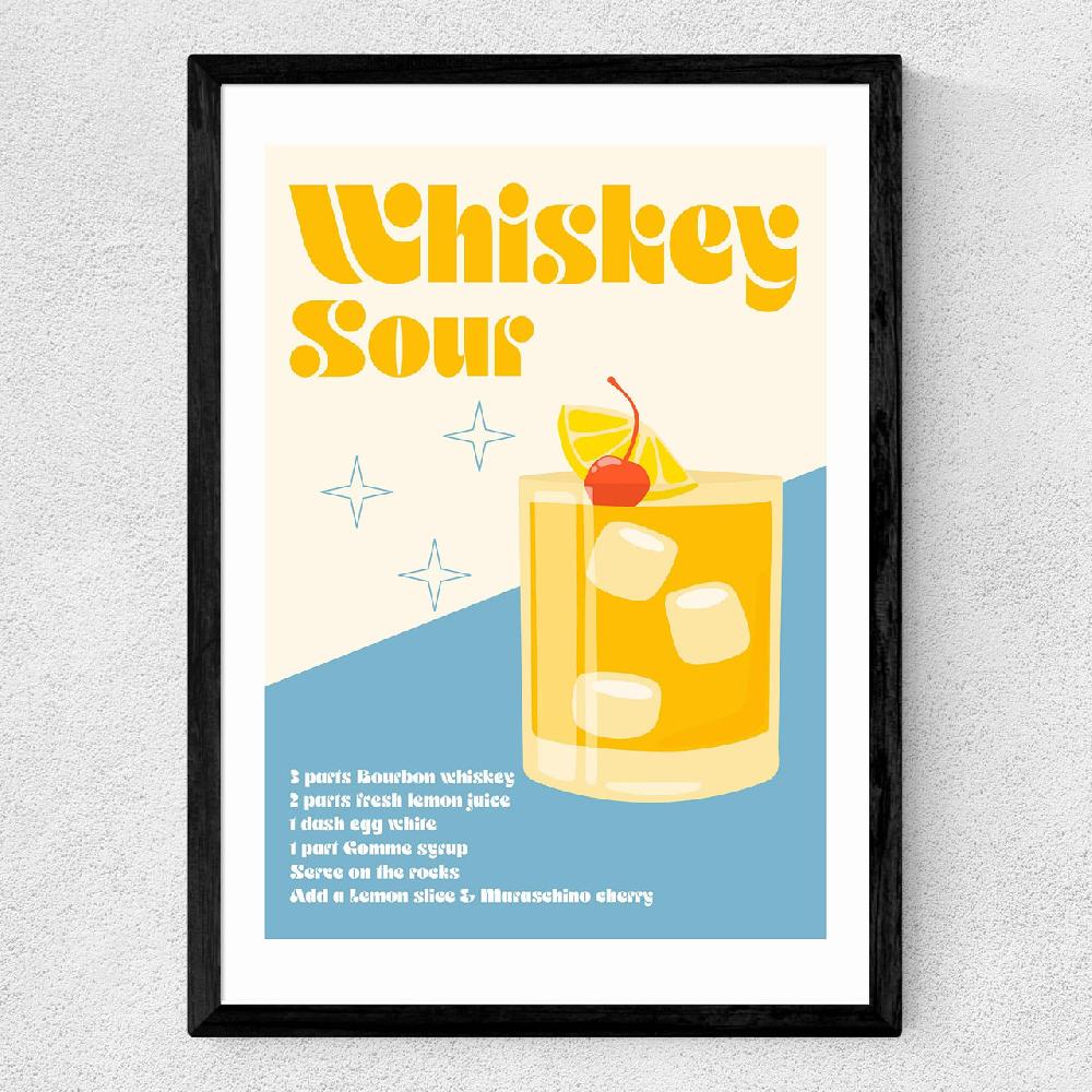 East End Prints Whiskey Sour Cocktail