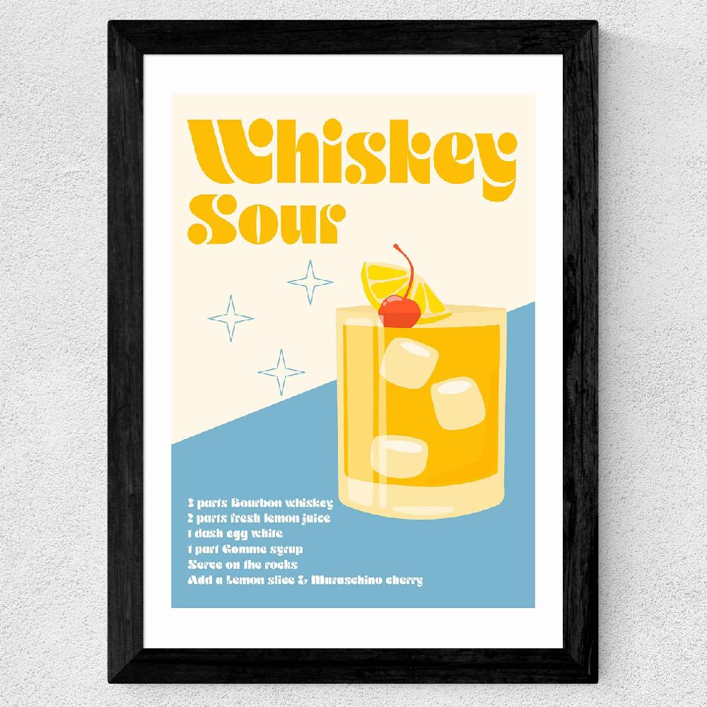 East End Prints Whiskey Sour Cocktail