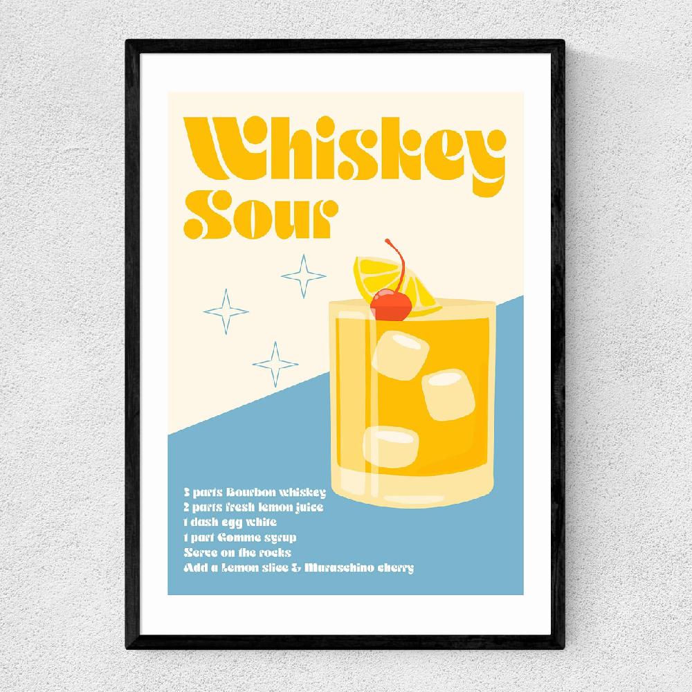 east end prints Whiskey Sour Cocktail