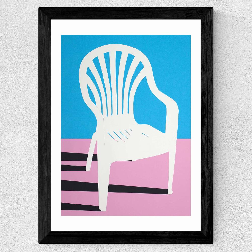 East End Prints White Plastic Chair