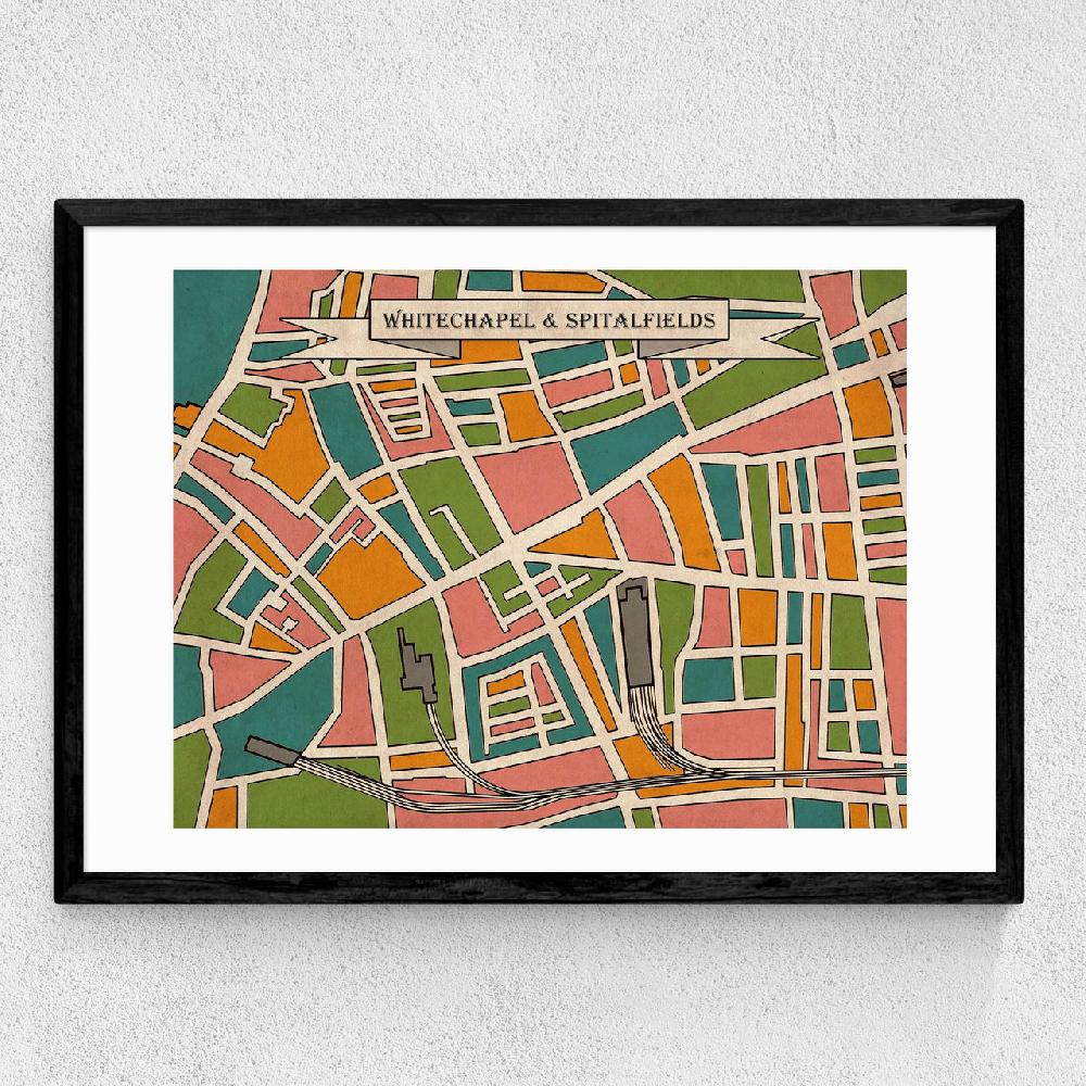 East End Prints Whitechapel Map