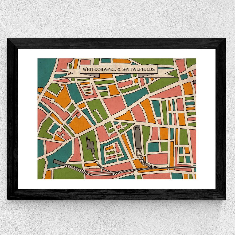 East End Prints Whitechapel Map