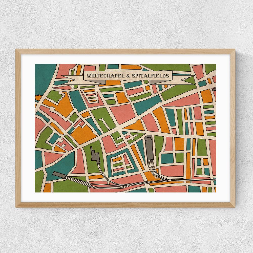East End Prints Whitechapel Map