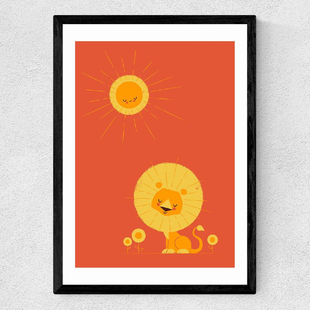 East End Prints Who Loves The Sun Red