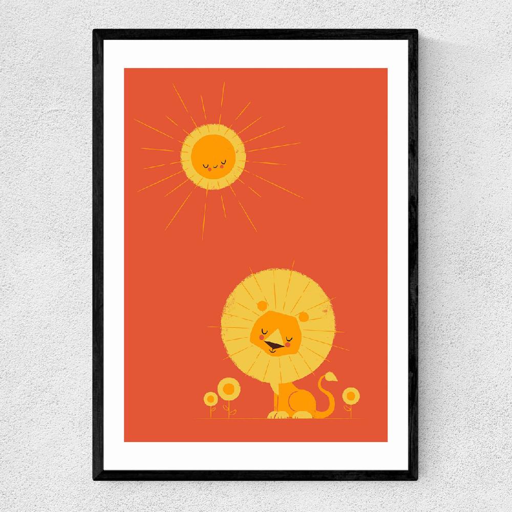 east end prints Who Loves The Sun Red