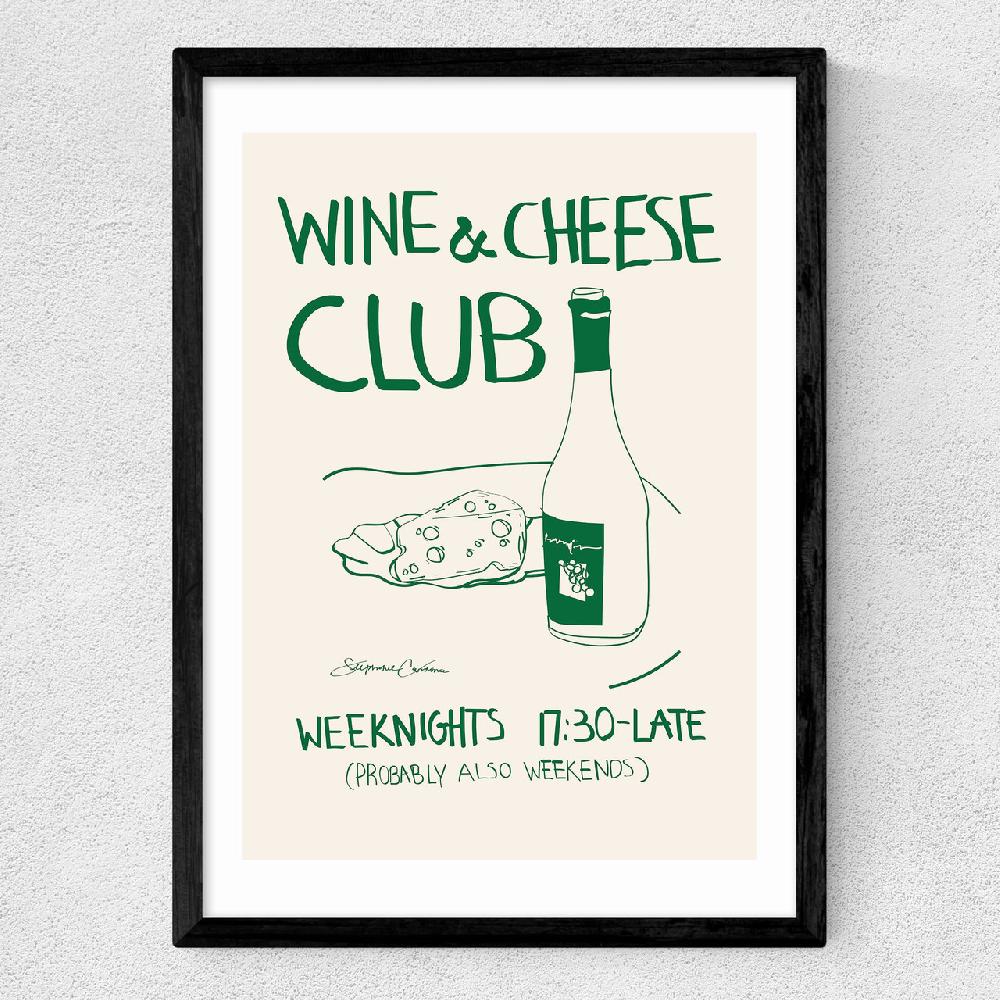 East End Prints Wine Cheese