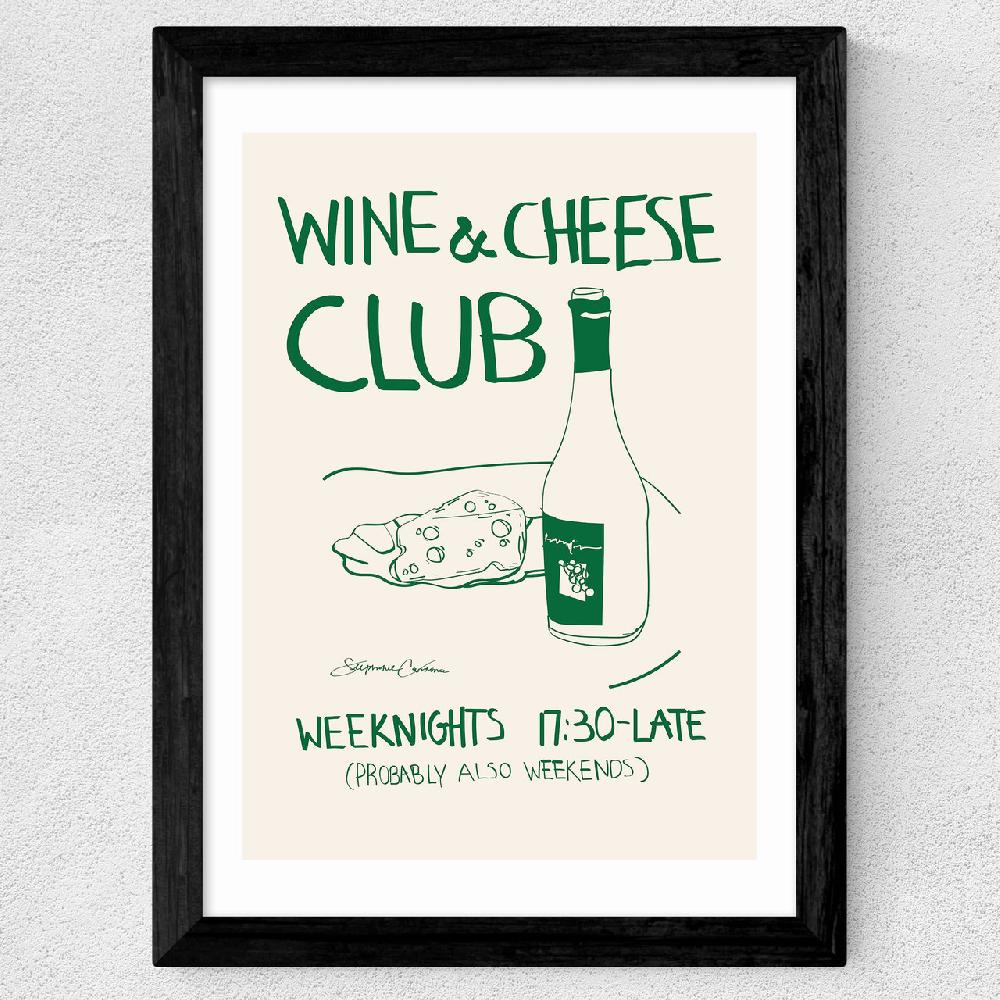 East End Prints Wine Cheese