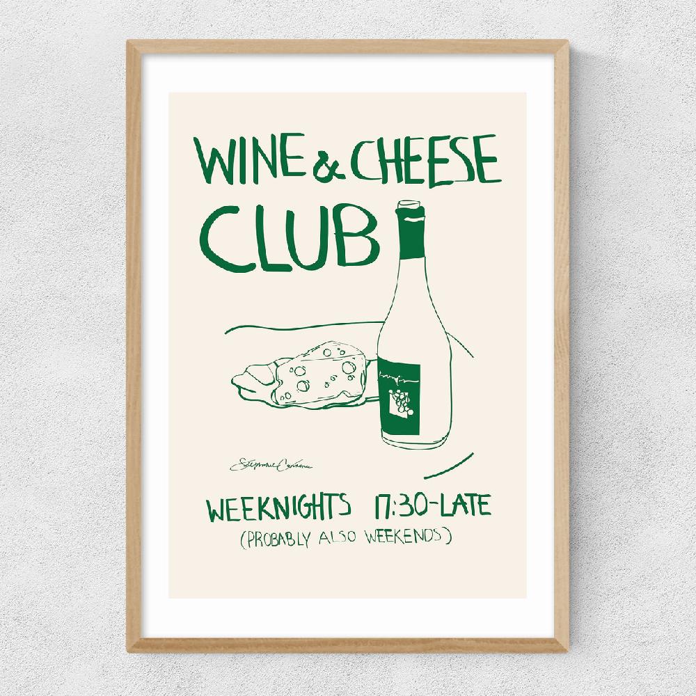 East End Prints Wine Cheese