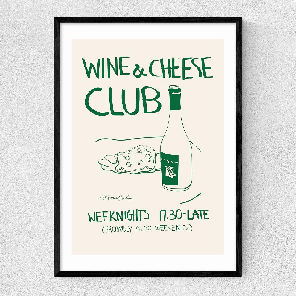 east end prints Wine Cheese