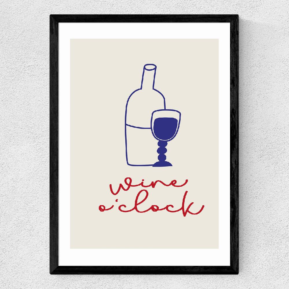 East End Prints Wine O'Clock