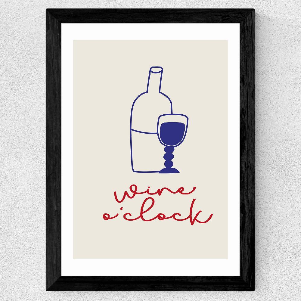 East End Prints Wine O'Clock