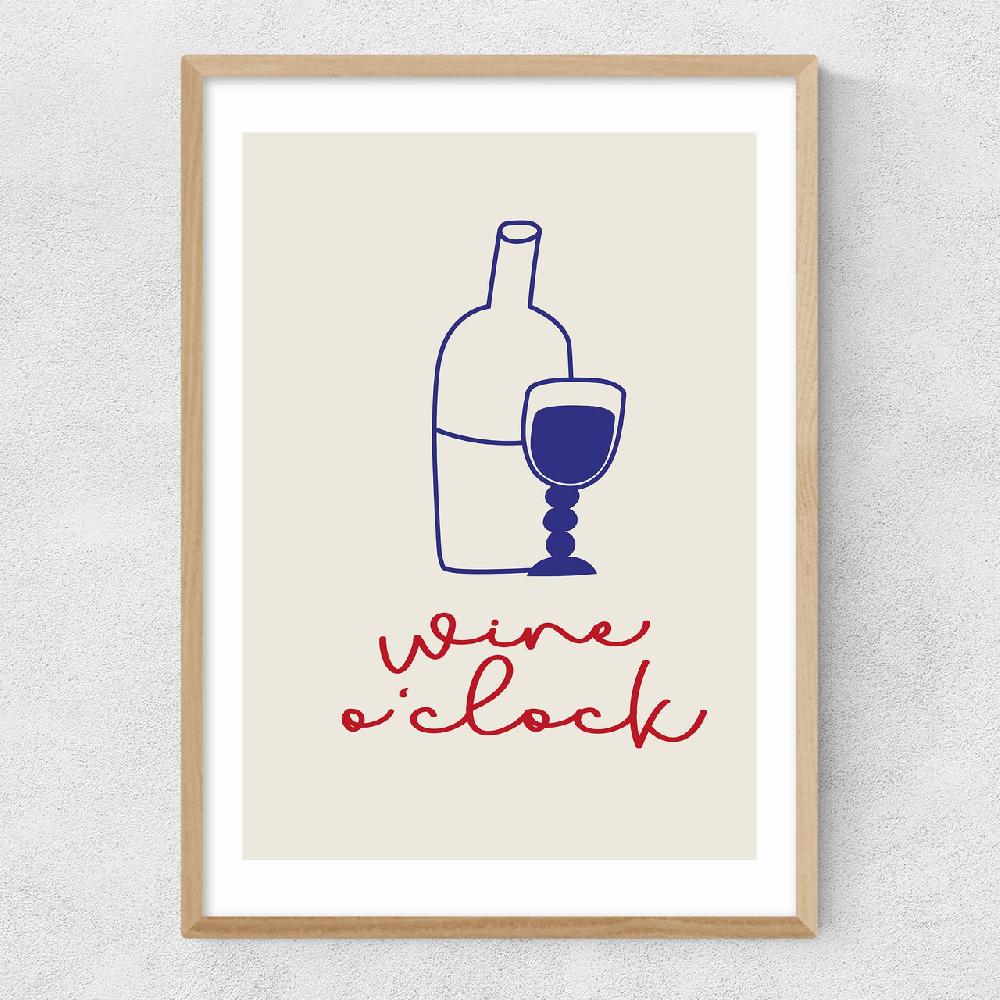 East End Prints Wine O'Clock