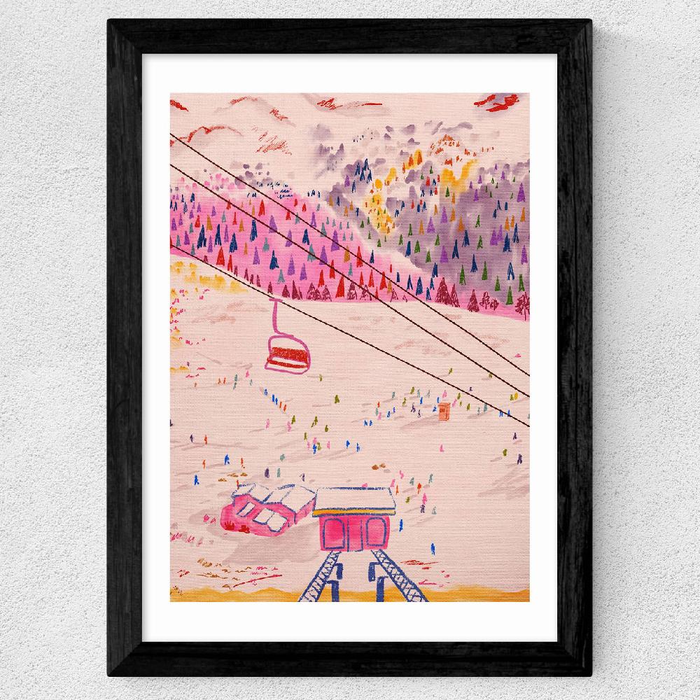 East End Prints Winter Swiss Mountain