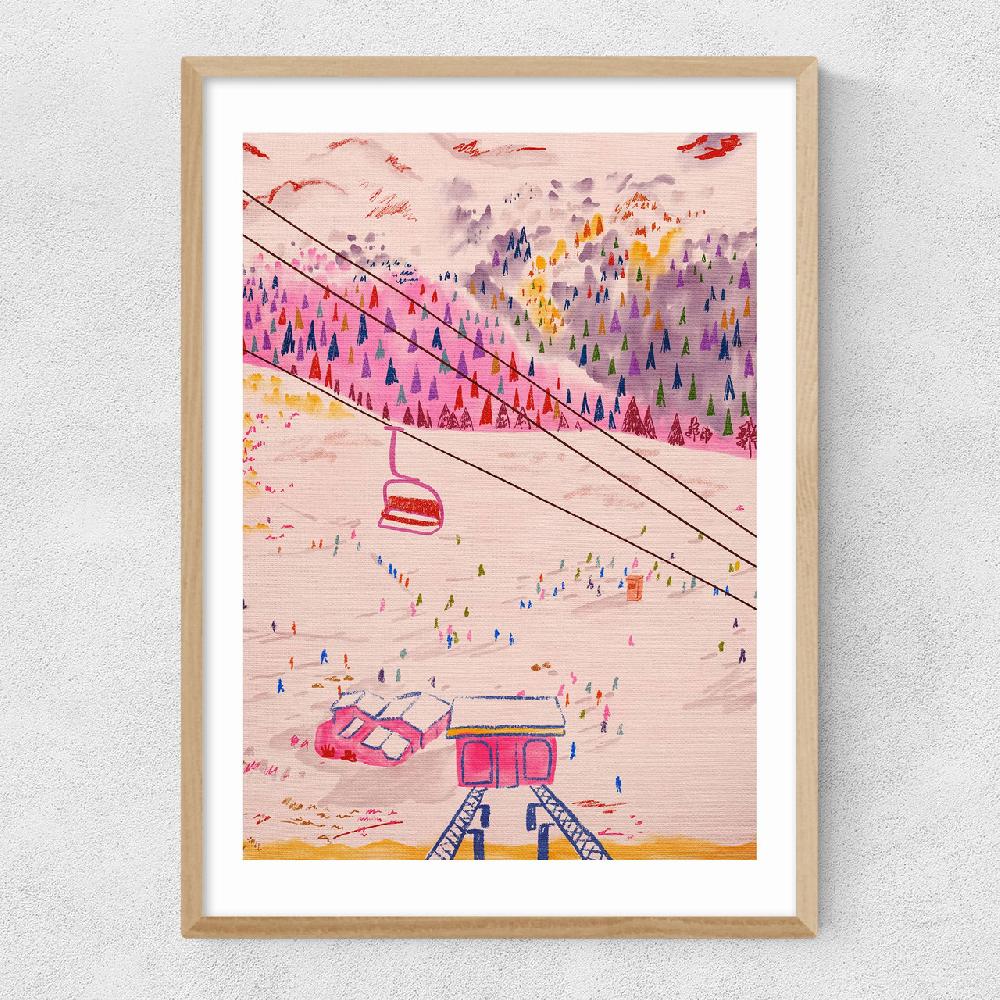 East End Prints Winter Swiss Mountain