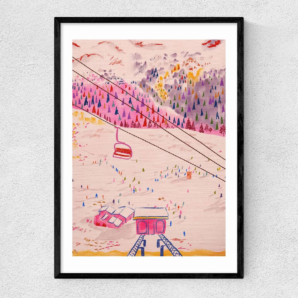 east end prints Winter Swiss Mountain