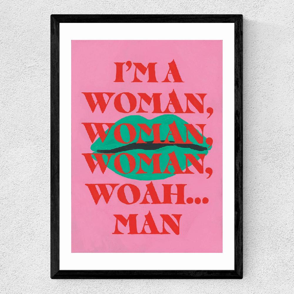 East End Prints Woah Man Pink