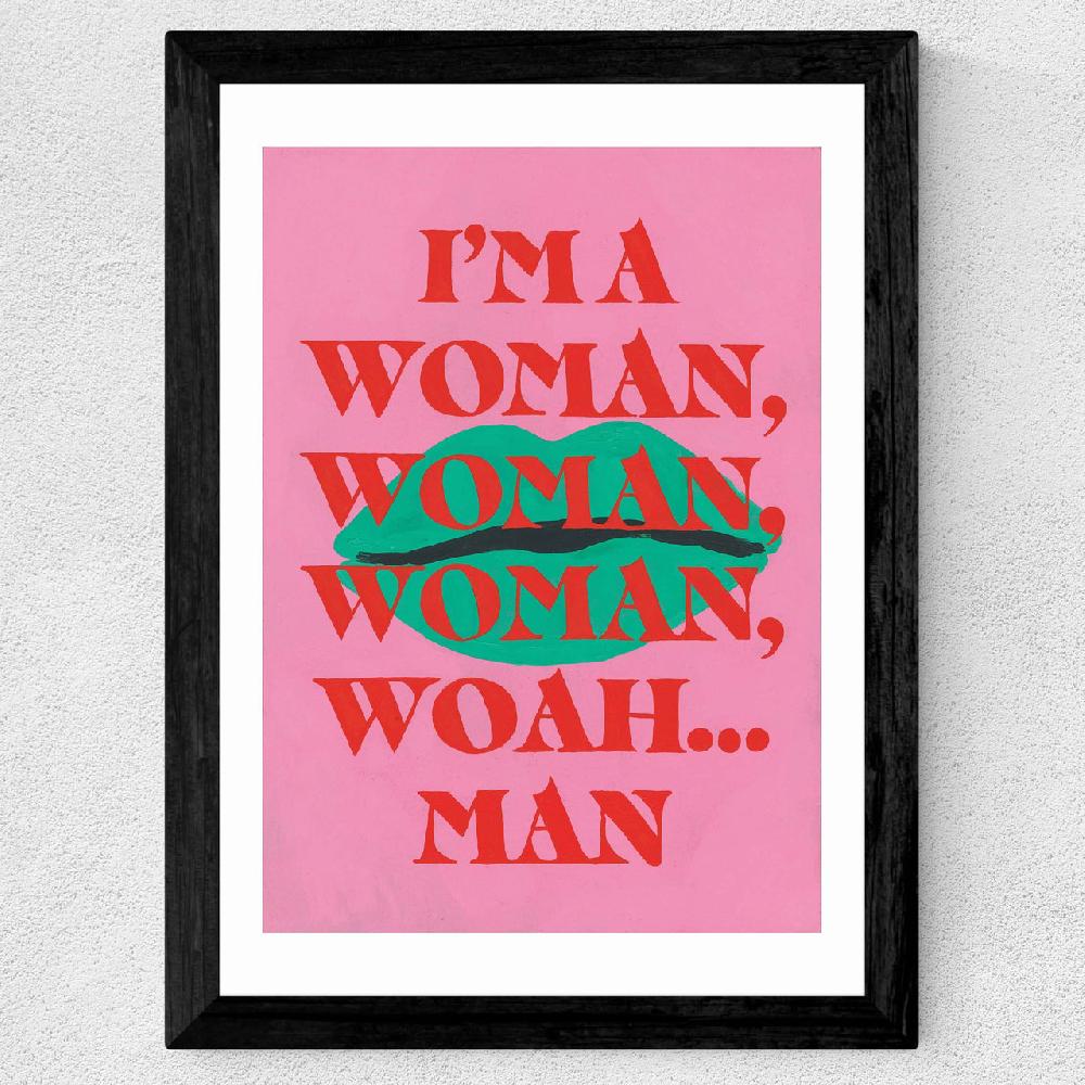 East End Prints Woah Man Pink