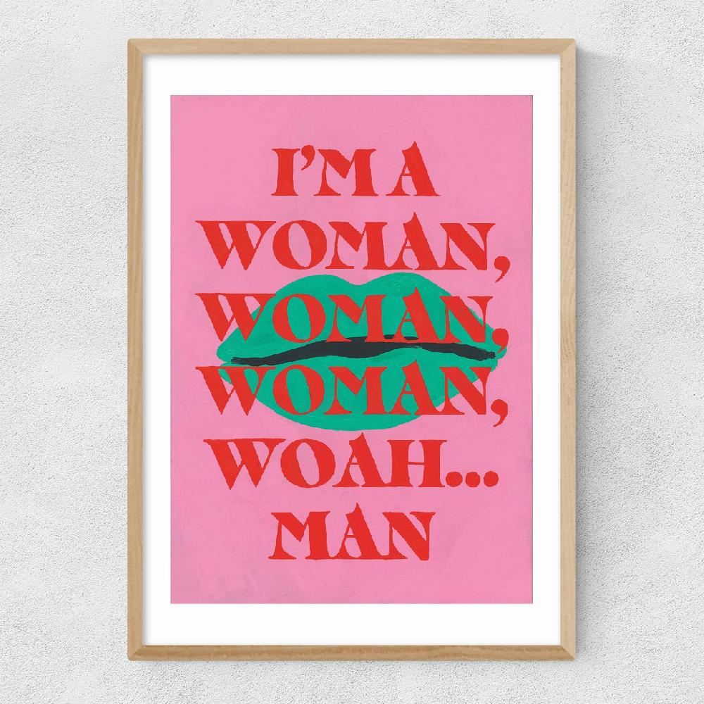 East End Prints Woah Man Pink