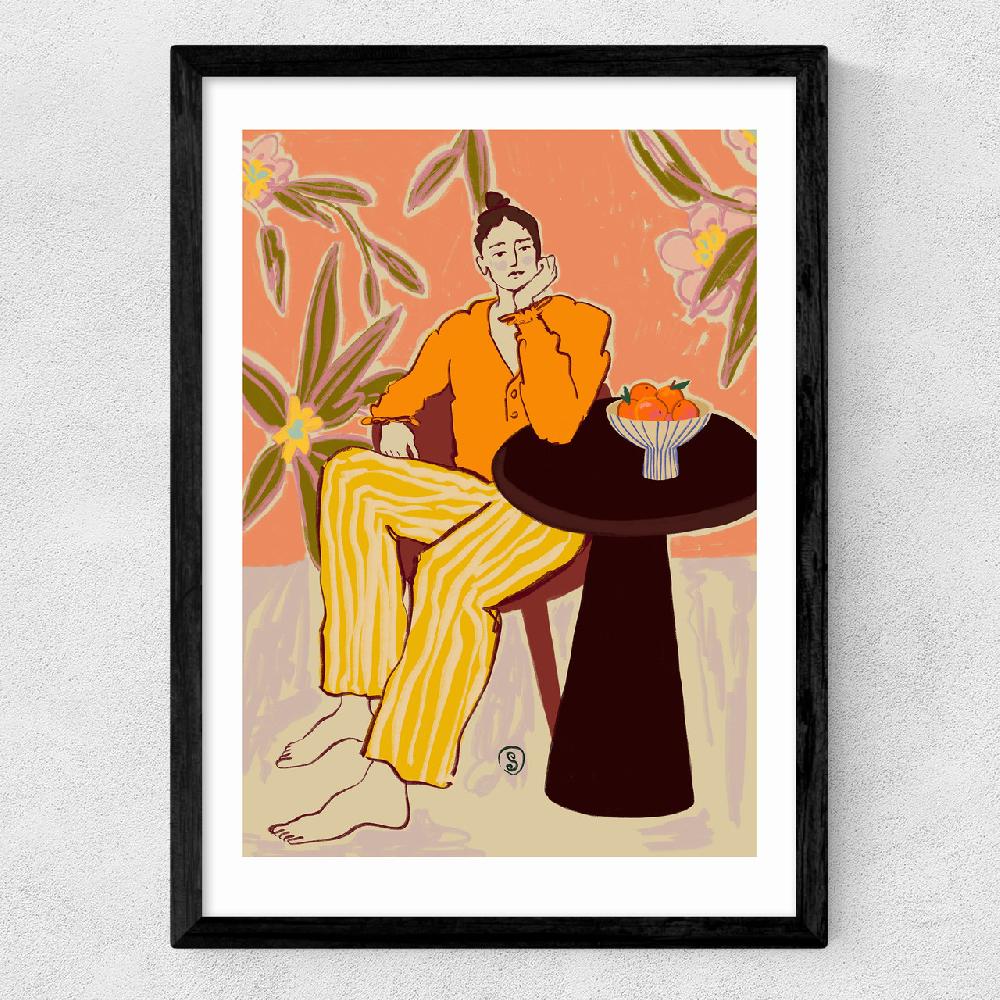 East End Prints Woman With Oranges