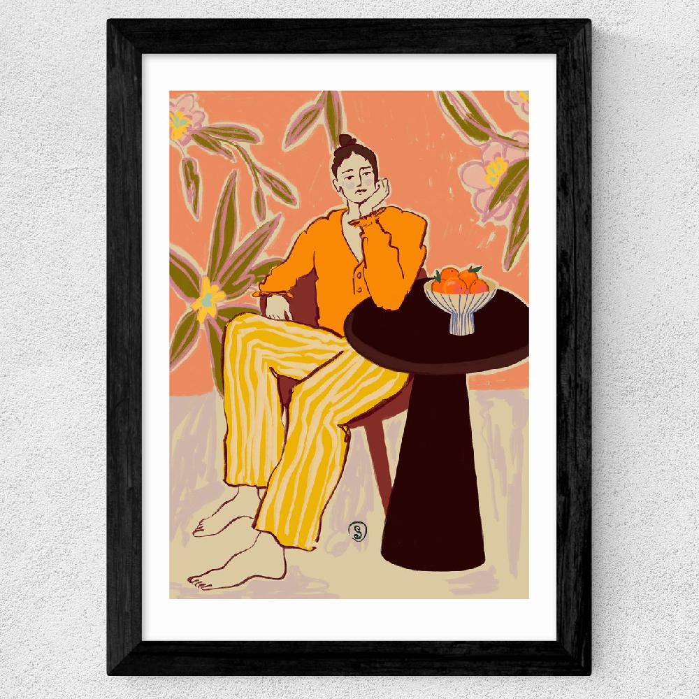 East End Prints Woman With Oranges