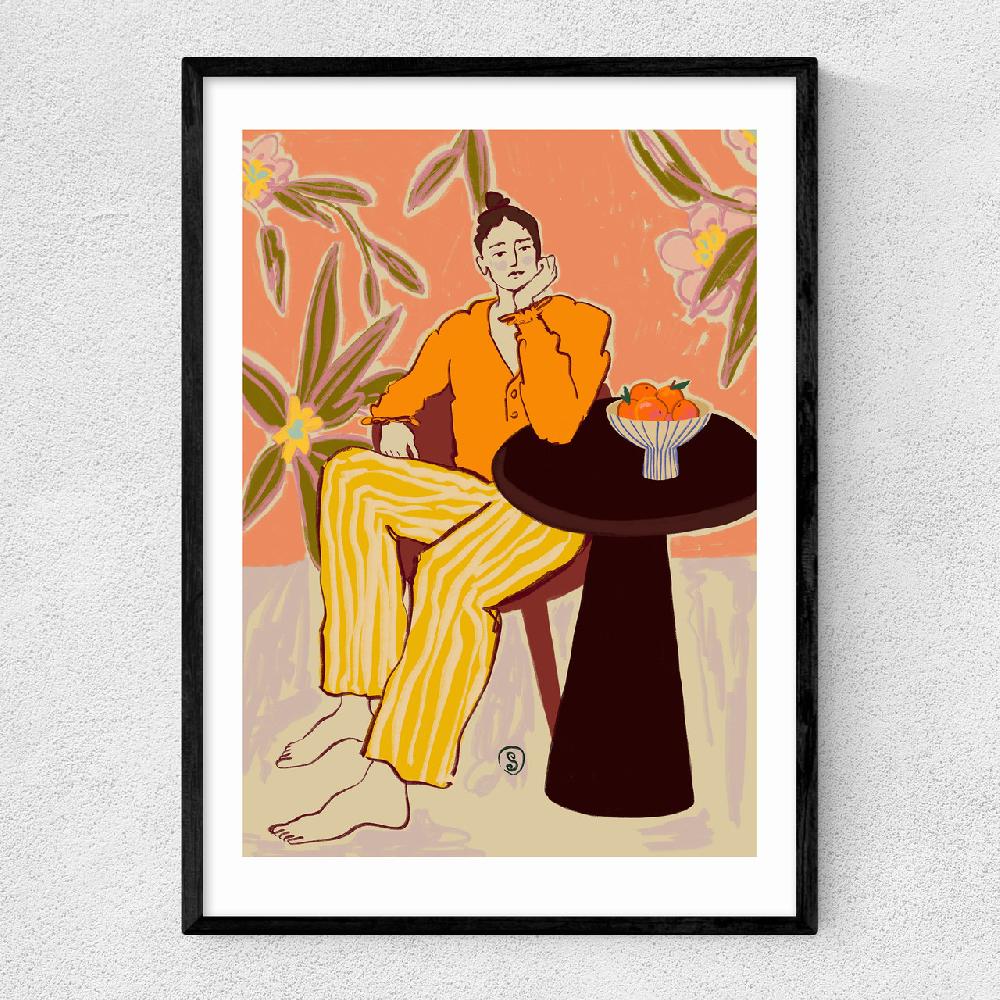 east end prints Woman With Oranges