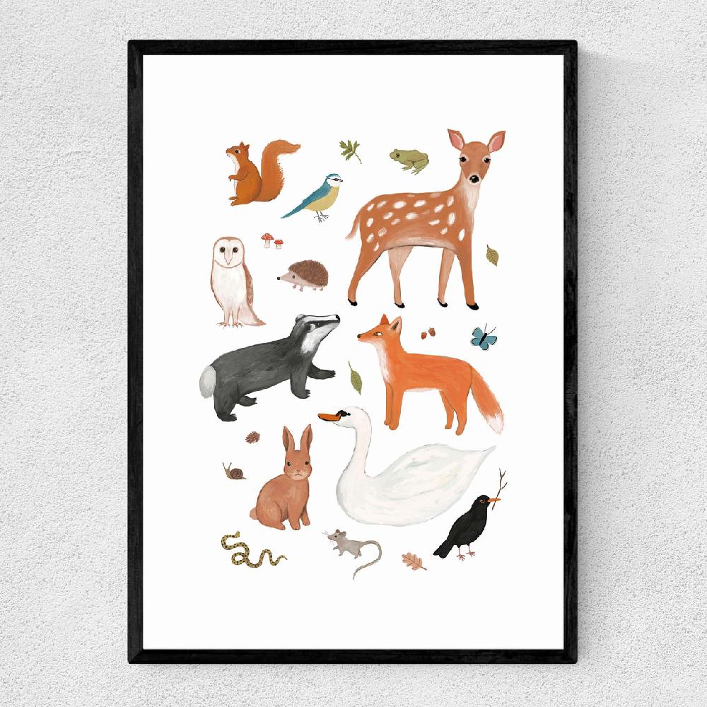 east end prints Woodland animals