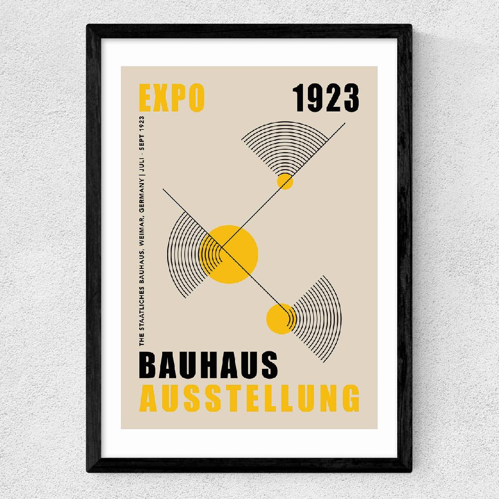 East End Prints Yellow Bauhaus By Luxe Poster Co