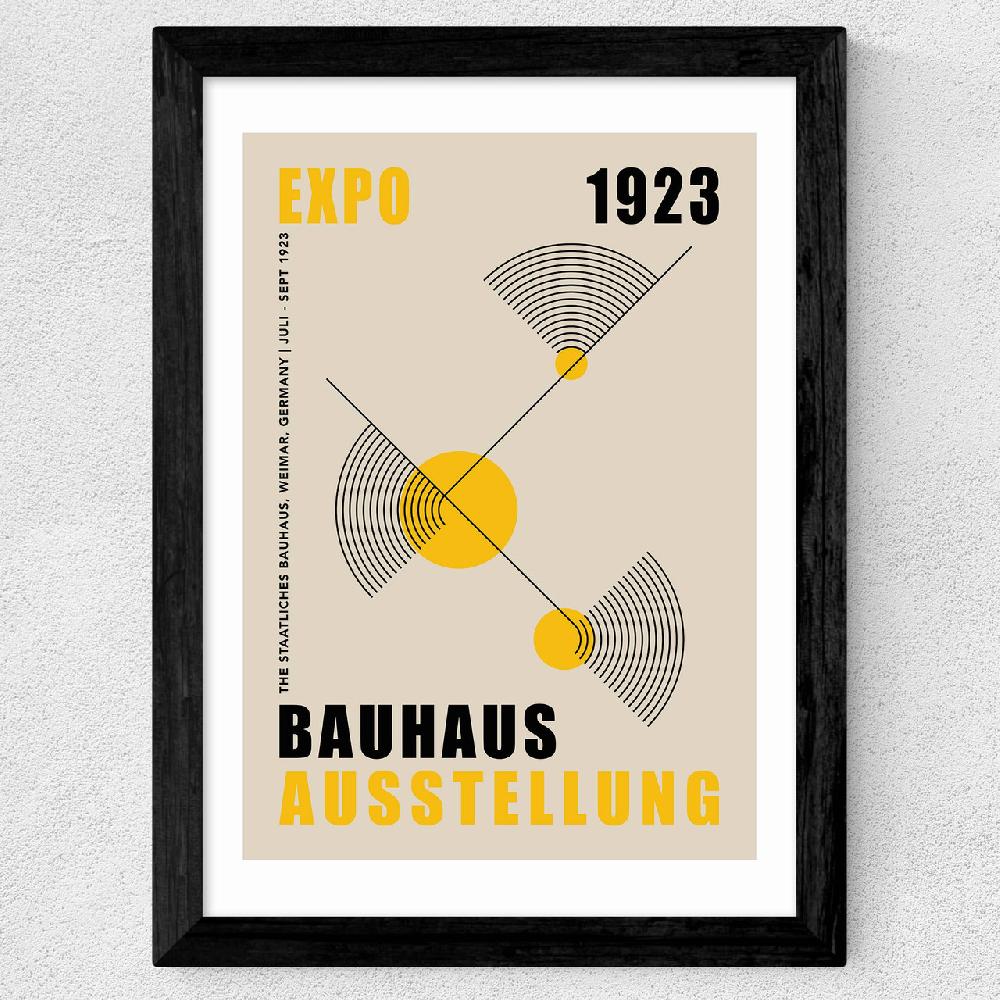 East End Prints Yellow Bauhaus By Luxe Poster Co