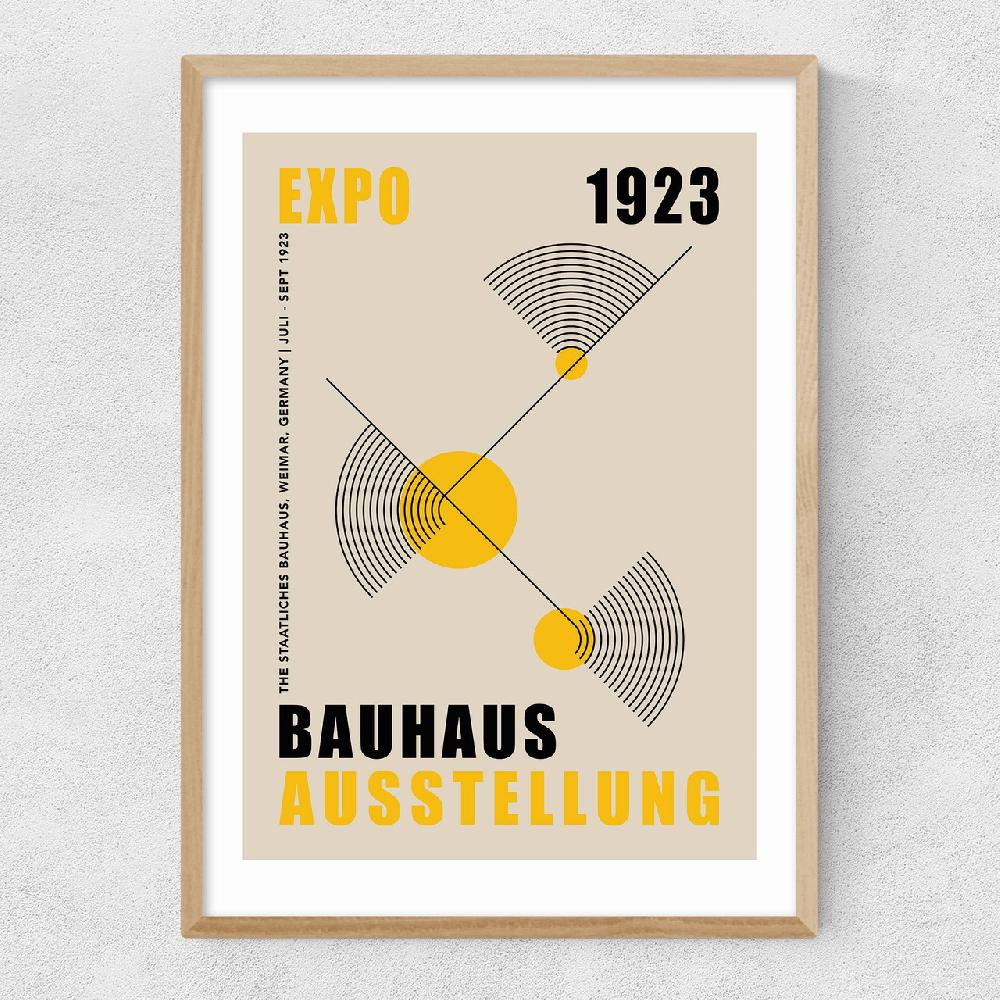 East End Prints Yellow Bauhaus By Luxe Poster Co