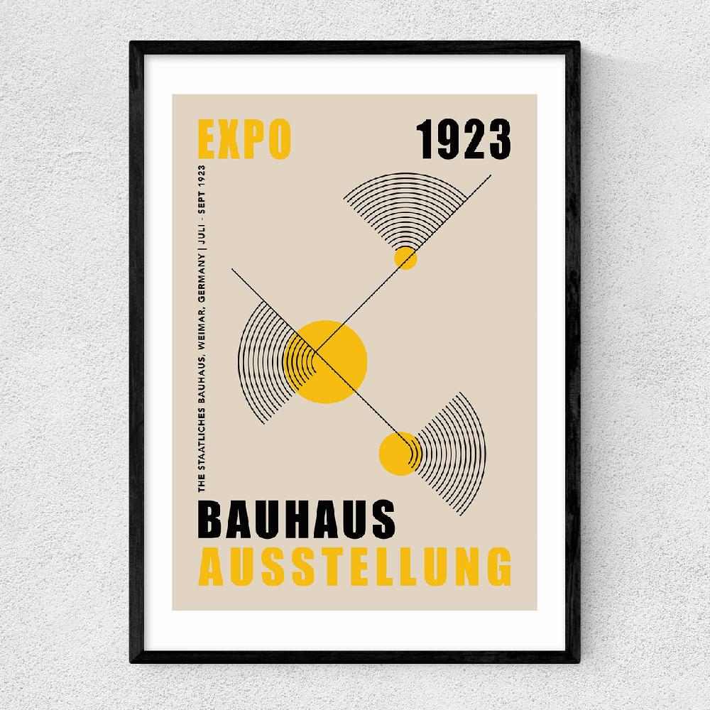 east end prints Yellow Bauhaus by Luxe Poster Co