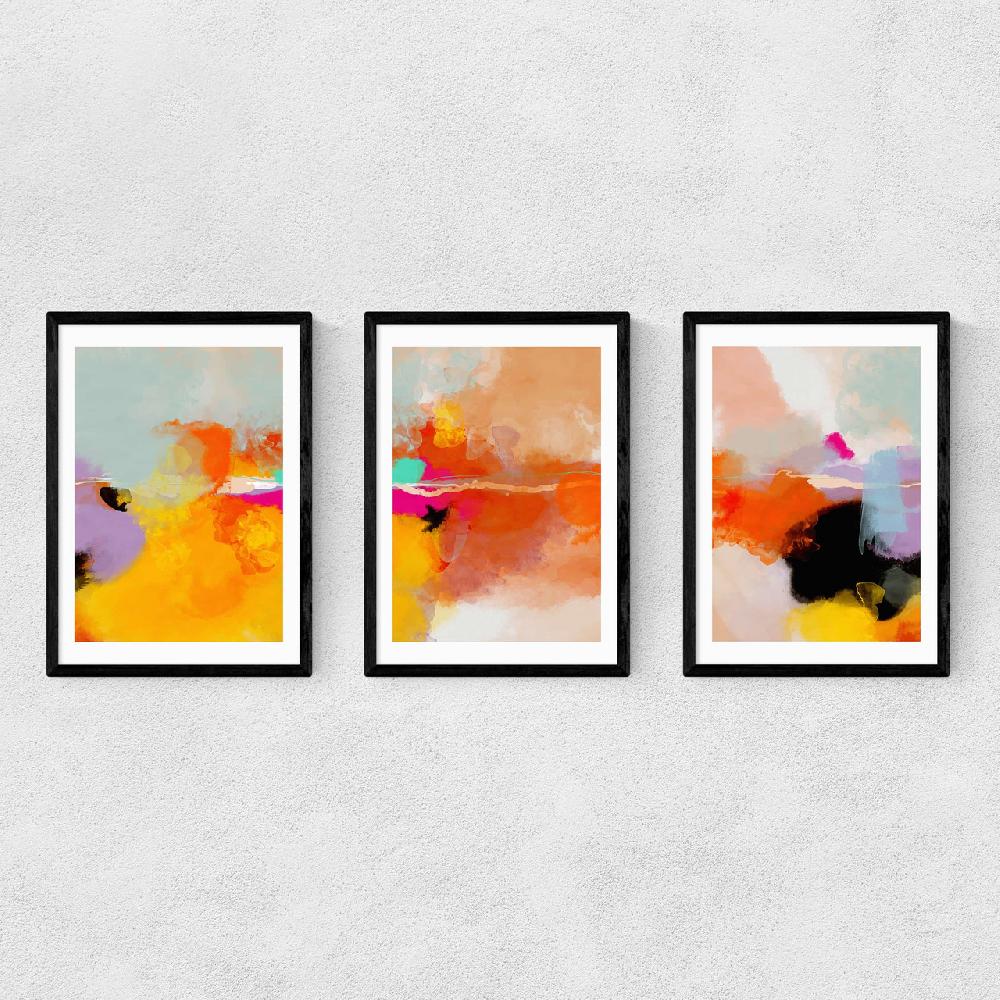 east end prints Yellow Blush Triptych