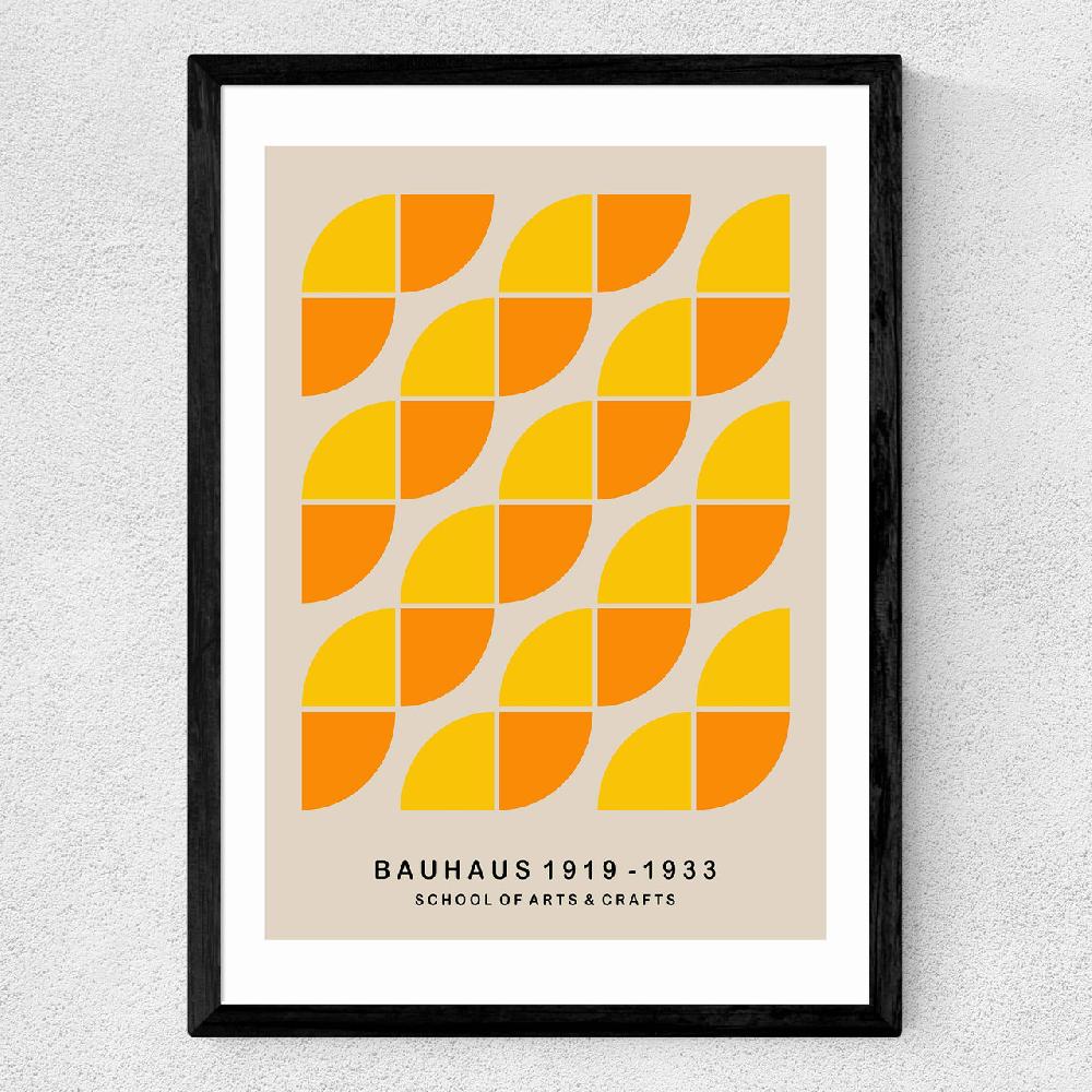 East End Prints Yellow & Orange Bauhaus