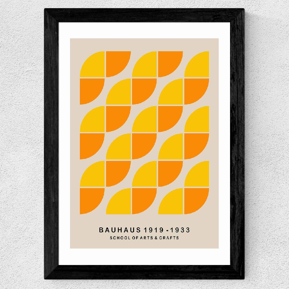 East End Prints Yellow & Orange Bauhaus