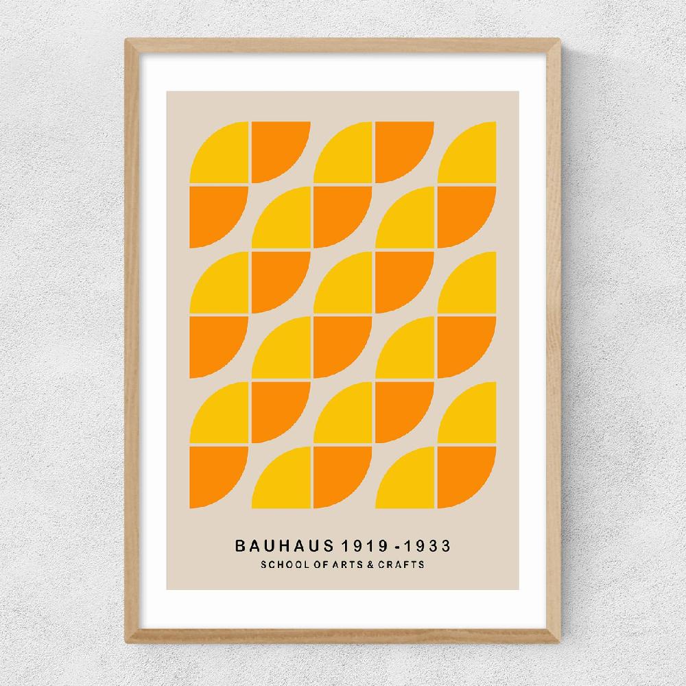 East End Prints Yellow & Orange Bauhaus