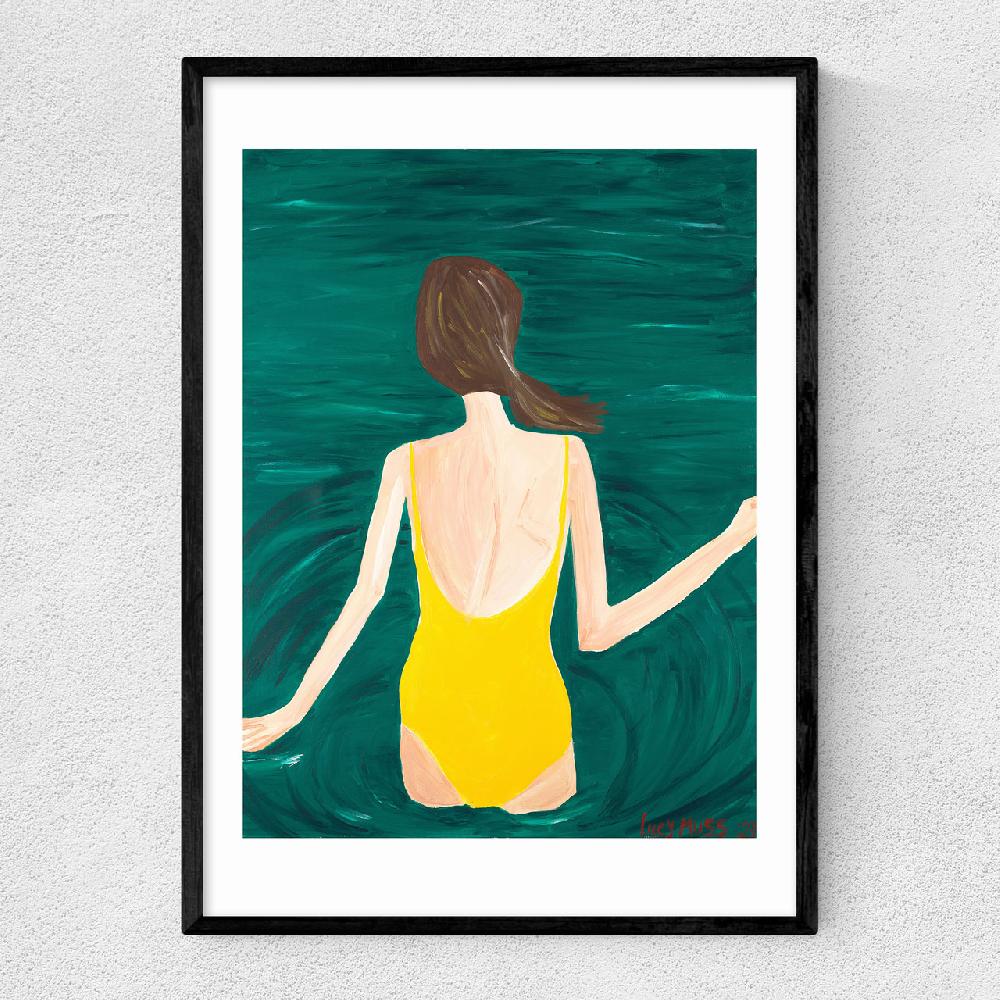 east end prints Yellow Swimmer
