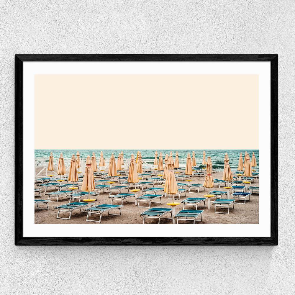 East End Prints Yellow Umbrella - French Riviera