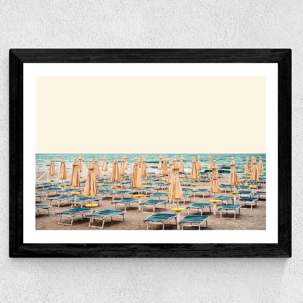 East End Prints Yellow Umbrella - French Riviera