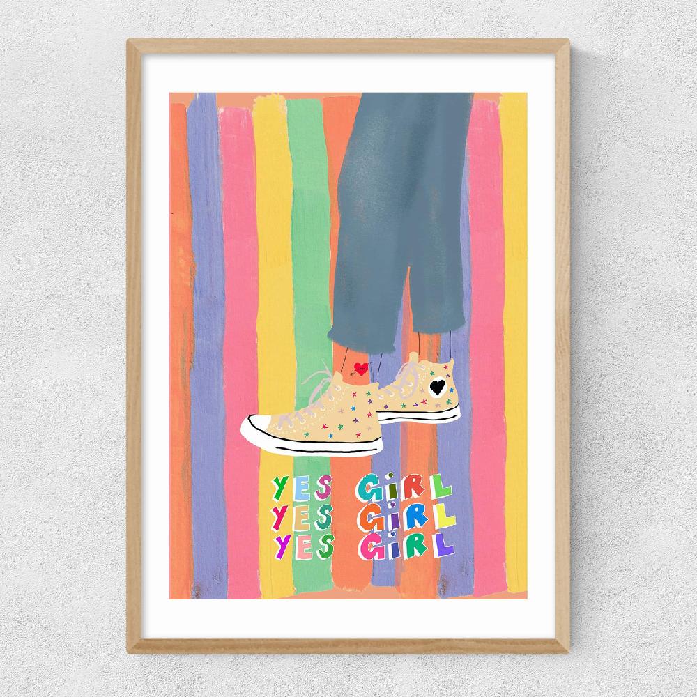 East End Prints Yes Girl