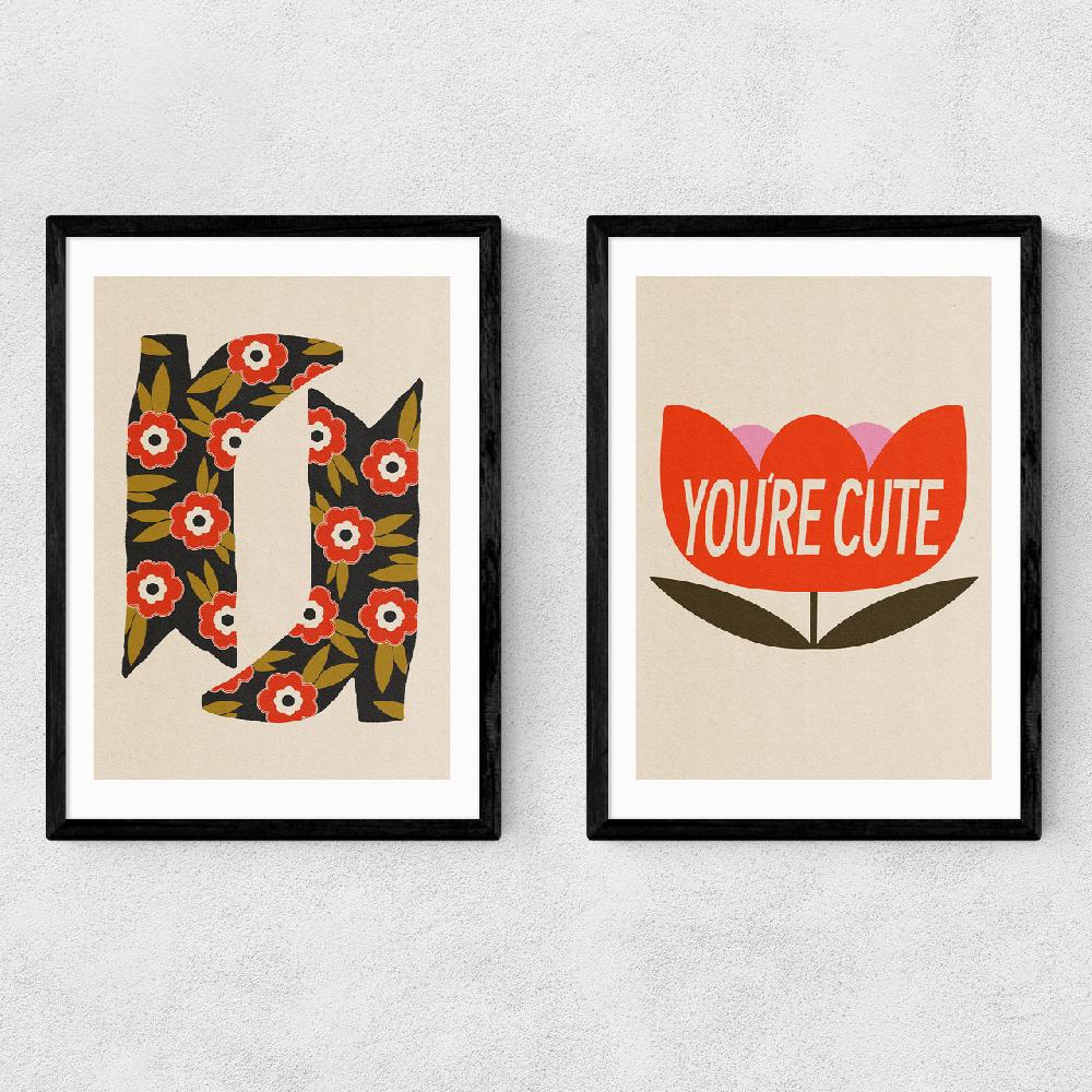 east end prints You're Cute Diptych
