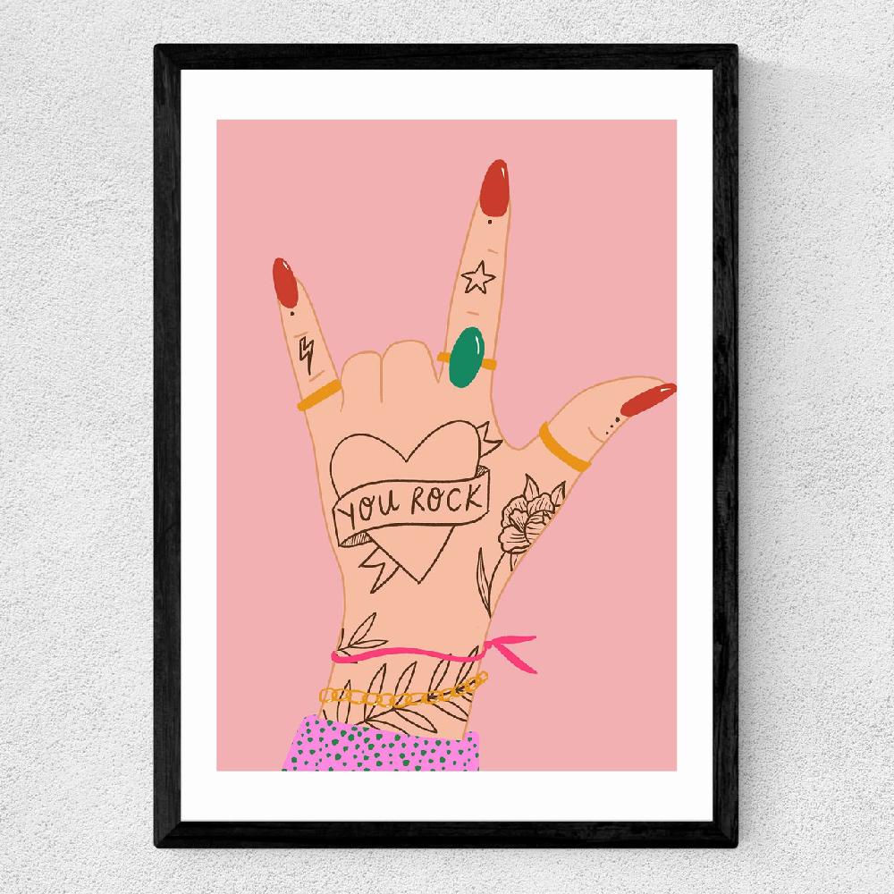 East End Prints You Rock By Emmy Lupin Studio