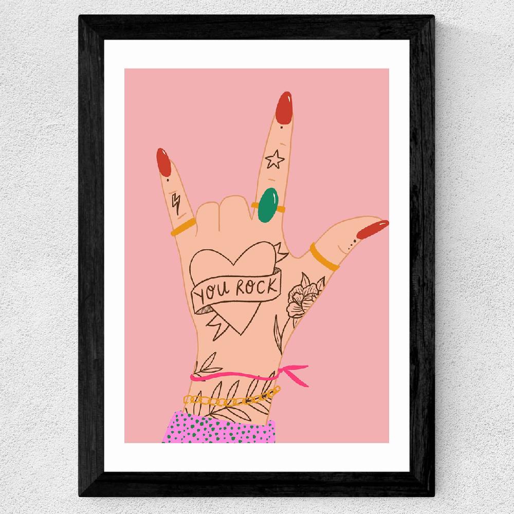 East End Prints You Rock By Emmy Lupin Studio