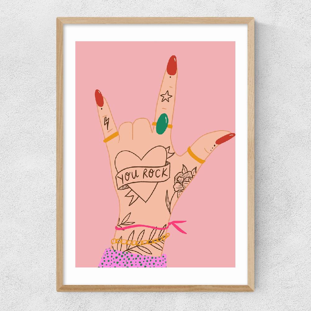 East End Prints You Rock By Emmy Lupin Studio