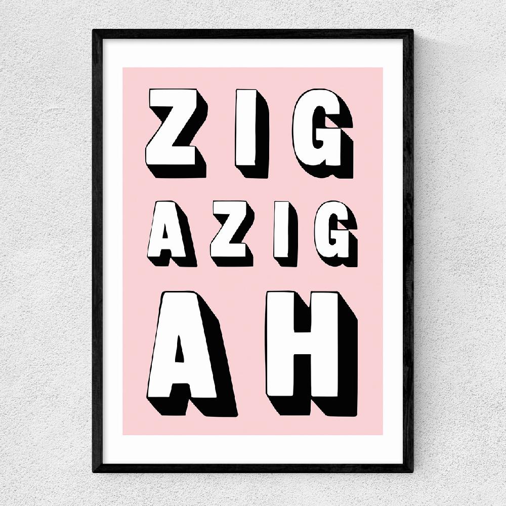 east end prints Zigazigah Pink
