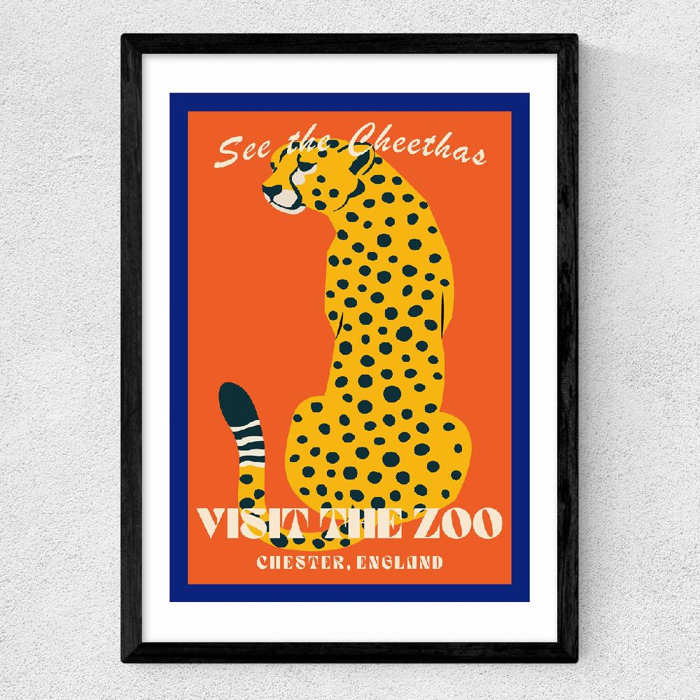 East End Prints Zoo Cheetah