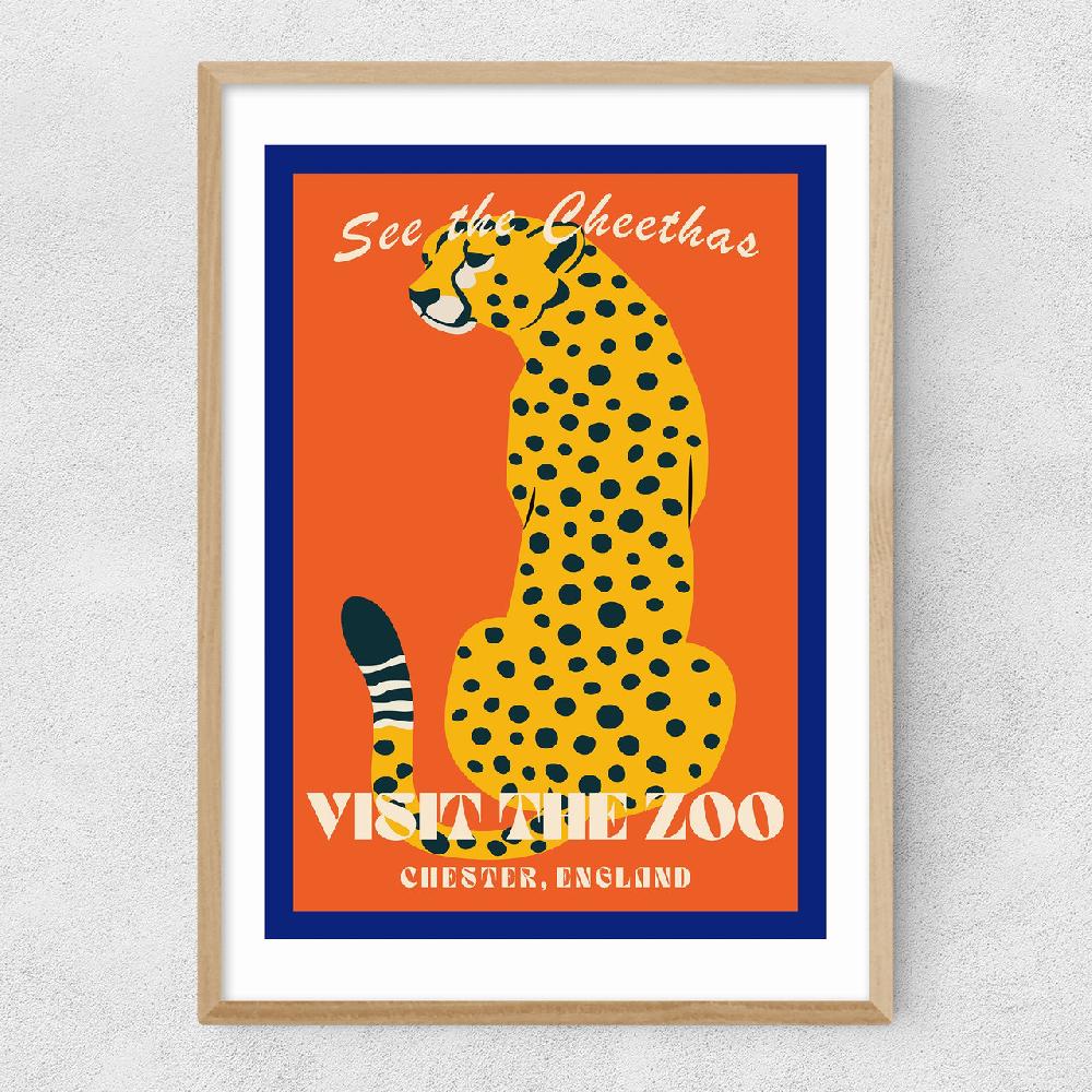 East End Prints Zoo Cheetah