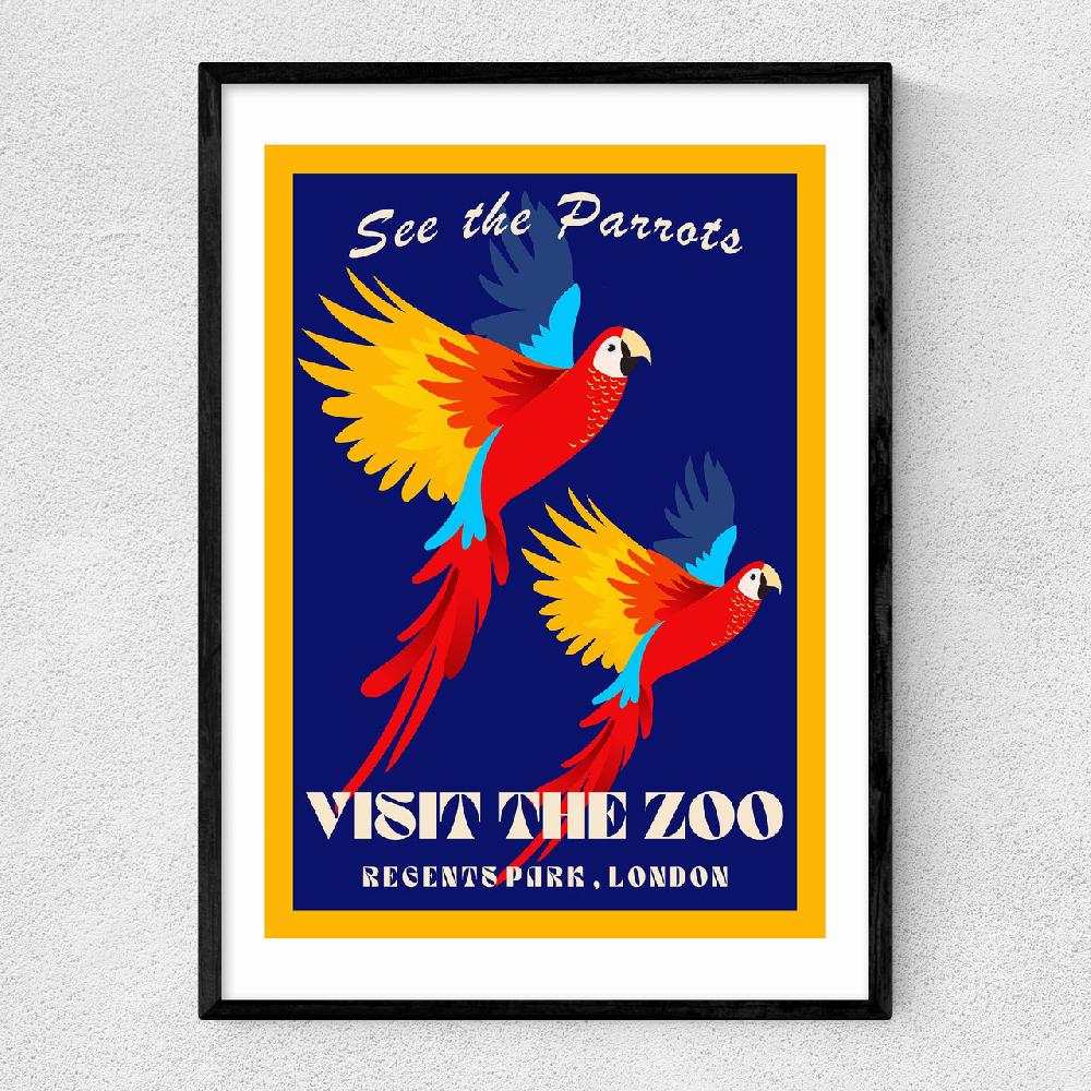 east end prints Zoo Parrots