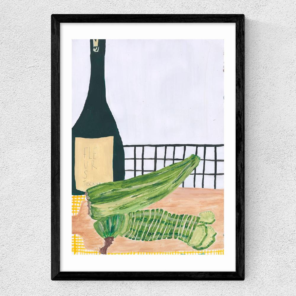 East End Prints Zucchini By Lucy Muss