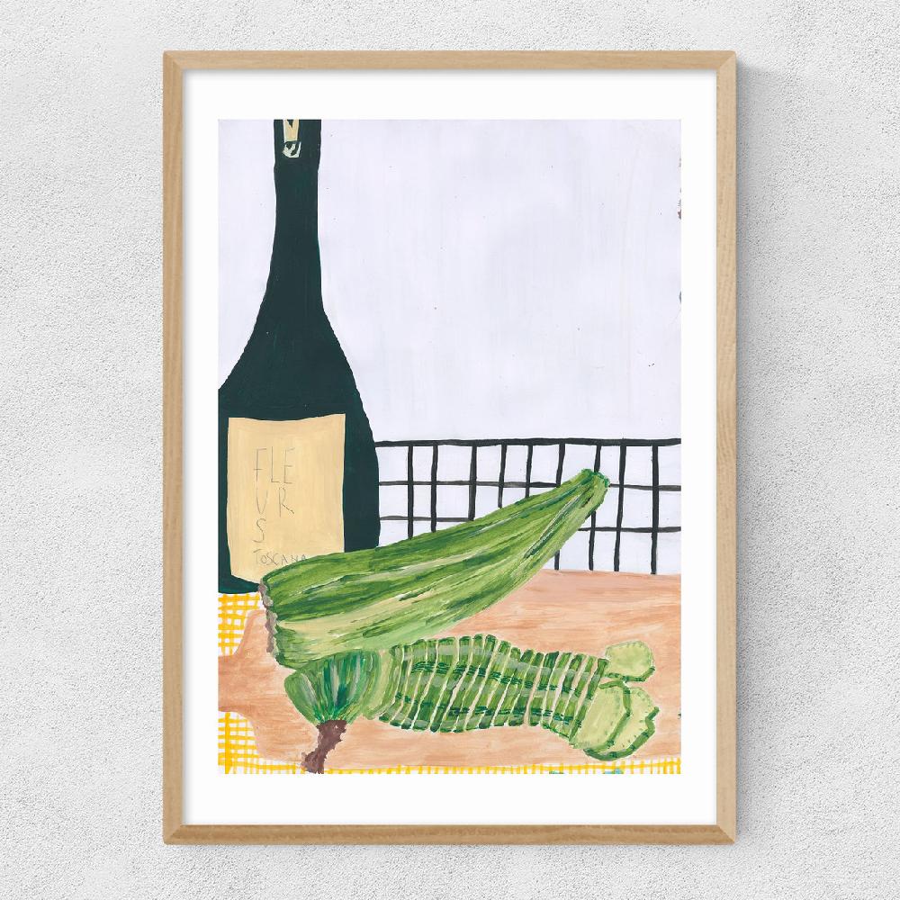 East End Prints Zucchini By Lucy Muss