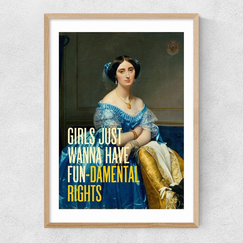 East End Prints Girl's Just Wanna Have Fundamental Rights