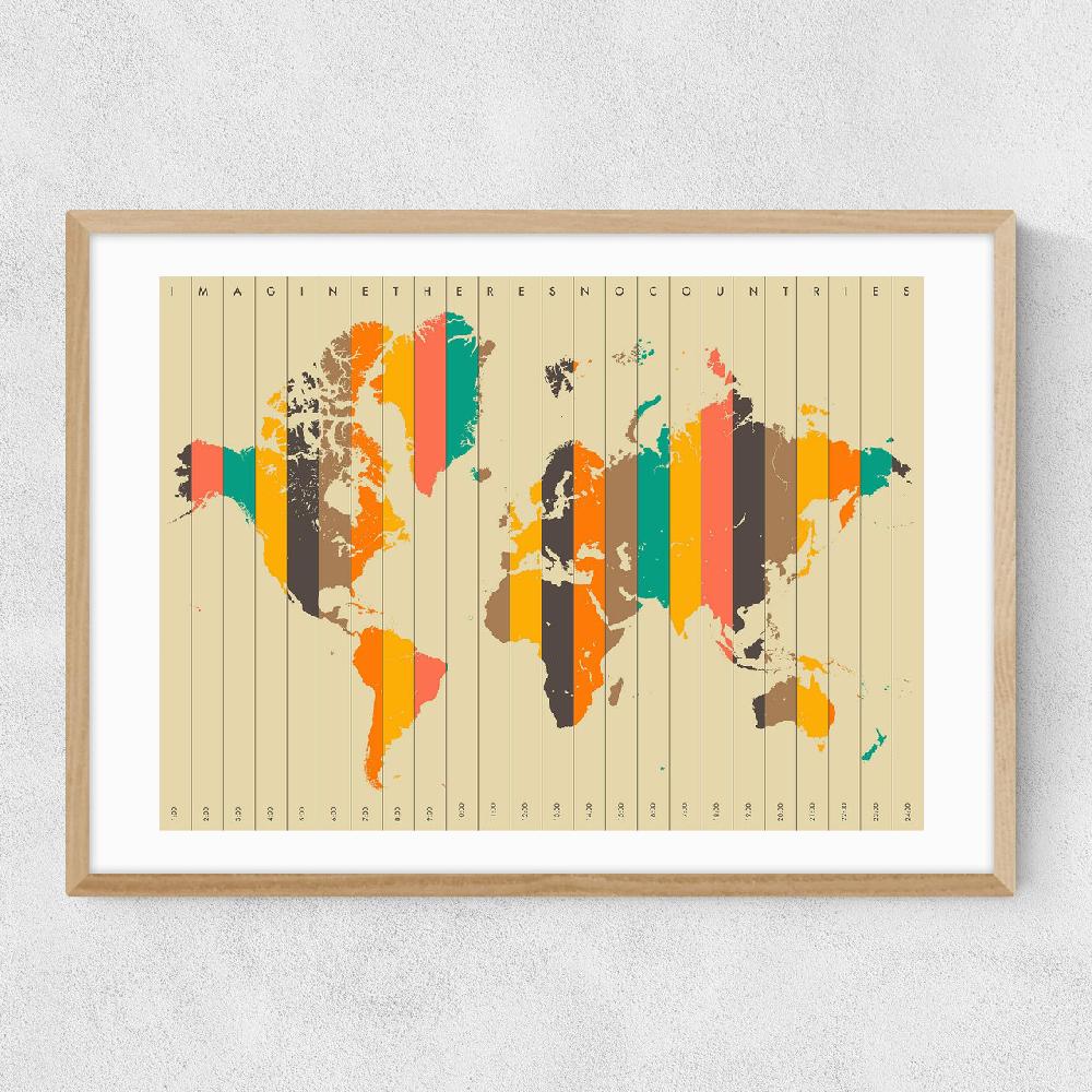 East End Prints Imagine There's No Countries By Jazzberry Blue
